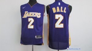 Maillot NBA Pas Cher Los Angeles Lakers Lonzo Ball 2 Purpura Statement 2017/18