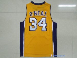 Maillot NBA Pas Cher Los Angeles Lakers Shaquille O'Neal 34 Jaune