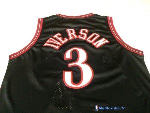 Maillot NBA Pas Cher Philadelphia Sixers Allen Iverson 3 Retro Noir