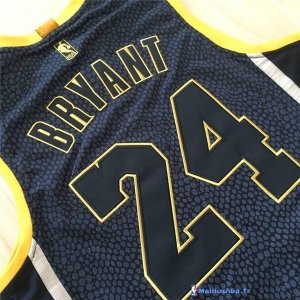 Maillot NBA Pas Cher Los Angeles Lakers 2016 Kobe Bryant 24 Noir Serpentina