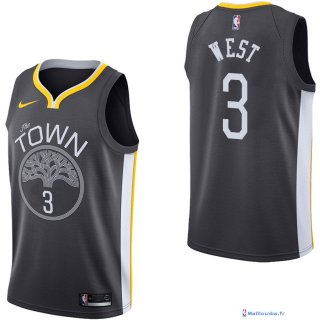 Maillot NBA Pas Cher Golden State Warriors David West 3 Noir Statement 2017/18