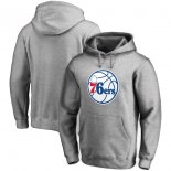 Philadelphia 76ers Fanatics Branded Heathered Gray Primary Team Logo Pullover Hoodie