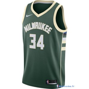 Maillot NBA Pas Cher Milwaukee Bucks Giannis Antetokounmpo 34 Vert Icon 2017/18