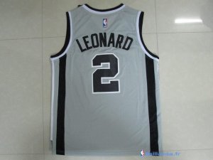 Maillot NBA Pas Cher San Antonio Spurs Kawhi Leonard 2 Gris