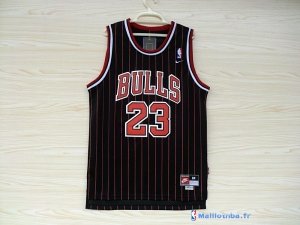 Maillot NBA Pas Cher Chicago Bulls Michael Jordan 23 Noir Bande