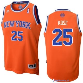 Maillot NBA Pas Cher New York Knicks Derrick Rose 25 Orange