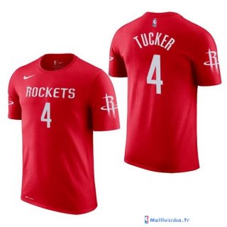 Maillot Manche Courte Houston Rockets P.J. Tucker 4 Rouge 2017/18