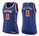 Maillot NBA Pas Cher New York Knicks Femme Frank Ntilikina 11 Bleu Icon 2017/18