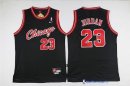 Maillot NBA Pas Cher Chicago Bulls Michael Jordan 23 Noir Rouge Engrener