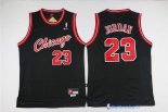 Maillot NBA Pas Cher Chicago Bulls Michael Jordan 23 Noir Rouge Engrener