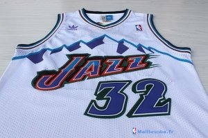 Maillot NBA Pas Cher Utah Jazz Karl Malone 32 Blanc