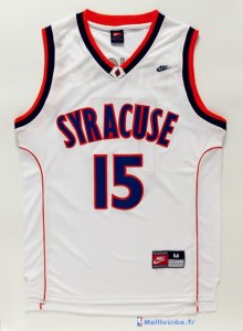 Maillot NCAA Pas Cher Syracuse Carmelo Anthony 15 Blanc