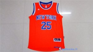 Maillot NBA Pas Cher New York Knicks Derrick Rose 25 Orange