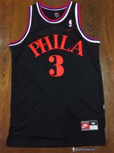 Maillot NBA Pas Cher Philadelphia Sixers Allen Iverson 3 6 Retro Noir