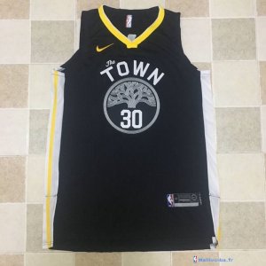 Maillot NBA Pas Cher Golden State Warriors Stephen Curry 30 Noir Statement 2017/18