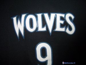 Maillot NBA Pas Cher Minnesota Timberwolves Ricky Rubio 9 Noir MC