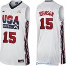 Maillot NBA Pas Cher USA 1992 Johnson 15 Blanc