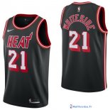 Maillot NBA Pas Cher Miami Heat Hassan Whiteside 21 Nike Retro Noir 2017/18