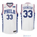 Maillot NBA Pas Cher Philadelphia Sixers Robert Covington 33 Blanc 2017/18