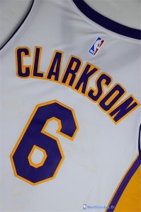 Maillot NBA Pas Cher Los Angeles Lakers Jordan Clarkson 6 Blanc