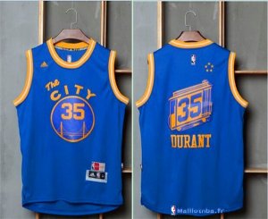 Maillot NBA Pas Cher Golden State Warriors Kevin Durant 35 City Bleu