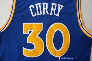 Maillot NBA Pas Cher Golden State Warriors Stephen Curry 30 Retro Bleu Profond