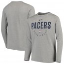 Indiana Pacers Nike Heathered Gray Practice Logo Legend Long Sleeve Performance T-Shirt