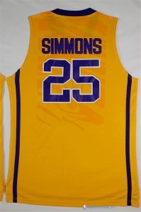 Maillot NCAA Pas Cher LSU Bobby Simmons 25 Jaune