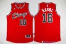 Maillot NBA Pas Cher Chicago Bulls Retro Pau Gasol 16 Rouge