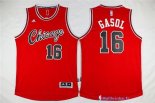 Maillot NBA Pas Cher Chicago Bulls Retro Pau Gasol 16 Rouge