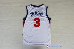 Maillot NBA Pas Cher Philadelphia Sixers Allen Iverson 3 Blanc