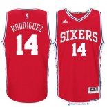 Maillot NBA Pas Cher Philadelphia Sixers Sergio Rodriguez 14 Rouge