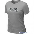 T-Shirt NBA Pas Cher Femme San Antonio Spurs Gris