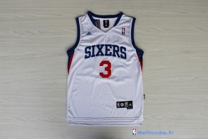 Maillot NBA Pas Cher Philadelphia Sixers Allen Iverson 3 Blanc