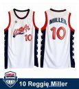 Maillot NBA Pas Cher USA 1996 Reggie Miller 10 Blanc