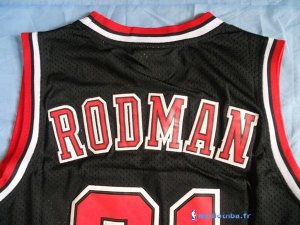 Maillot NBA Pas Cher Chicago Bulls Dennis Rodman 91 Noir