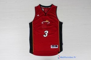 Maillot NBA Pas Cher Noël Miami Heat Dwyane 3 Rouge