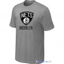 T-Shirt NBA Pas Cher Brooklyn Nets Gris 01