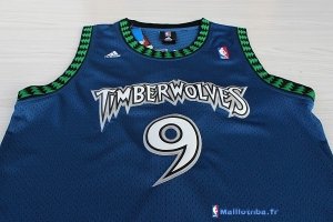 Maillot NBA Pas Cher Minnesota Timberwolves Ricky Rubio 9 Retro Bleu