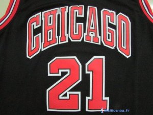 Maillot NBA Pas Cher Chicago Bulls Jimmy Butler 21 Noir Bande