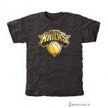 T-Shirt NBA Pas Cher New York Knicks Noir Or