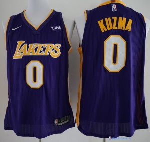 Maillot NBA Pas Cher Los Angeles Lakers Kyle Kuzma 0 Purpura 2017/18