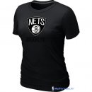 T-Shirt NBA Pas Cher Femme Brooklyn Nets Noir