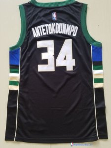 Maillot NBA Pas Cher Milwaukee Bucks Junior Giannis Antetokounmpo 34 Noir Statement 2017/18