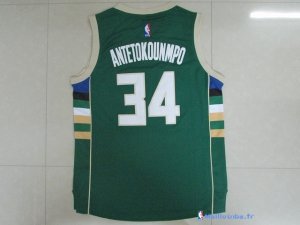 Maillot NBA Pas Cher Milwaukee Bucks Giannis Antetokounmpo 34 Vert