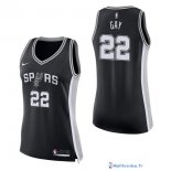 Maillot NBA Pas Cher San Antonio Spurs Femme Rudy Gay 22 Noir Icon 2017/18