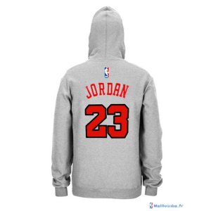 Sweat Capuche NBA Chicago Bulls Michael Jordan 23 Gris