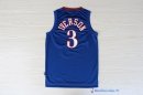 Maillot NBA Pas Cher Philadelphia Sixers Allen Iverson 3 10 Anniversaire Bleu