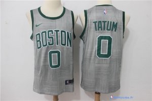 Maillot NBA Pas Cher Boston Celtics Jayson Tatum 0 Nike Gris Ville 2017/18