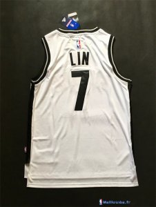 Maillot NBA Pas Cher Brooklyn Nets Jeremy Lin 7 Blanc